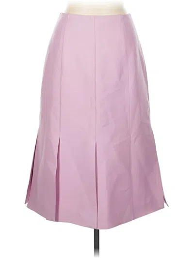 Pre-owned J.crew Collection Wool Skirt In Purple