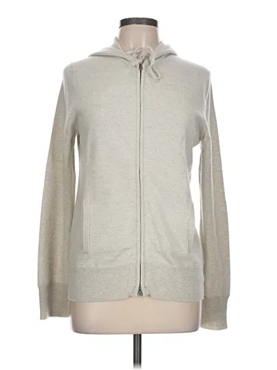 Pre-owned J.crew Collection Zip Up Hoodie In Gray
