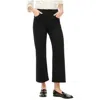 Jcrew Cropped Wide-leg Jean In All-day Stretch In Black In Black