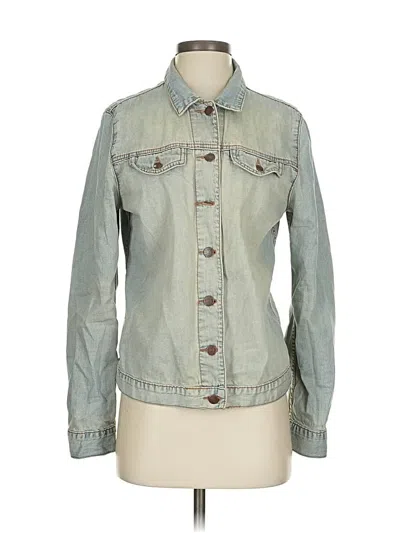 Pre-owned Jcrew Denim Jacket In Green