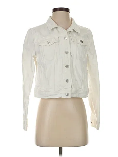 Pre-owned Jcrew Denim Jacket In Ivory