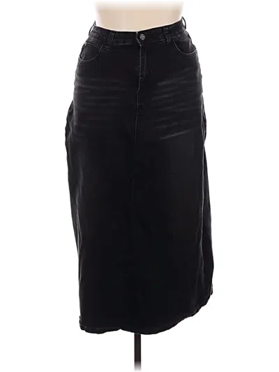 Pre-owned Jcrew Denim Skirt In Black