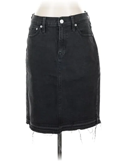 Pre-owned Jcrew Denim Skirt In Black