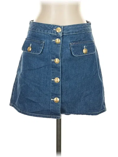 Pre-owned Jcrew Denim Skirt In Blue