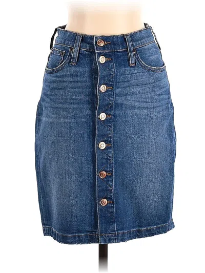 Pre-owned Jcrew Denim Skirt In Blue
