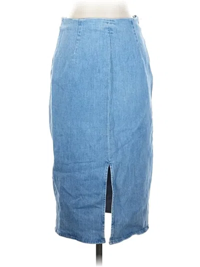 Pre-owned Jcrew Denim Skirt In Blue