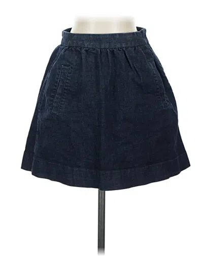 Pre-owned Jcrew Denim Skirt In Blue