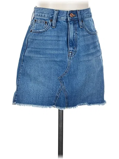 Pre-owned Jcrew Denim Skirt In Blue