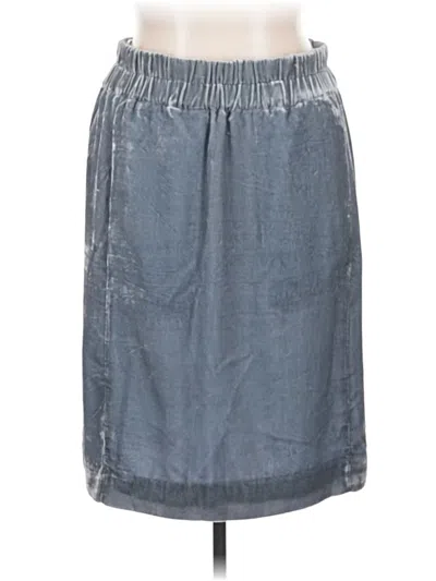 Jcrew Denim Skirt In Gray