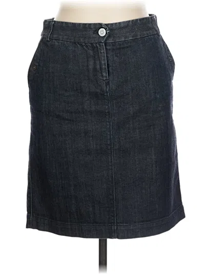 Pre-owned Jcrew Denim Skirt In Gray