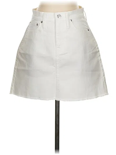 Pre-owned Jcrew Denim Skirt In White
