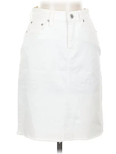Pre-owned Jcrew Denim Skirt In White