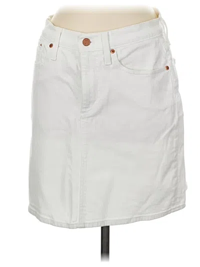 Pre-owned Jcrew Denim Skirt In White