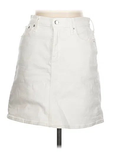 Pre-owned Jcrew Denim Skirt In White