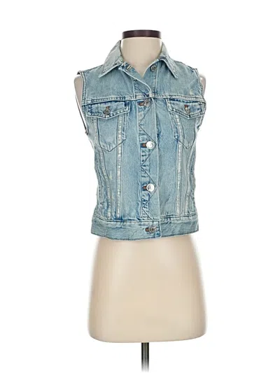 Pre-owned Jcrew Denim Vest In Blue