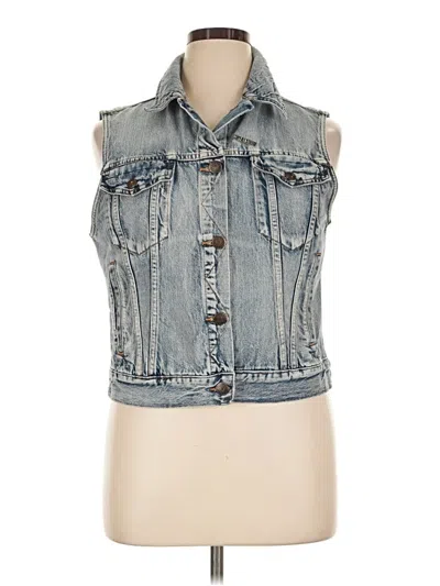 Pre-owned Jcrew Denim Vest In Blue