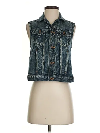 Pre-owned Jcrew Denim Vest In Blue