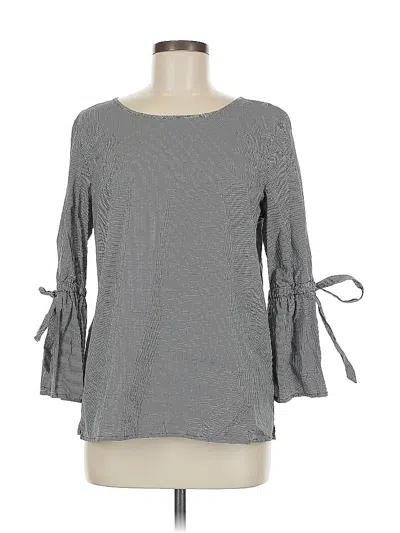 Pre-owned J.crew Factory Store 3/4 Sleeve Blouse In Gray