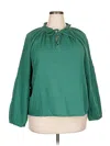 J.crew Factory Store 3/4 Sleeve Blouse In Green
