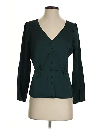 J.crew Factory Store 3/4 Sleeve Blouse In Green