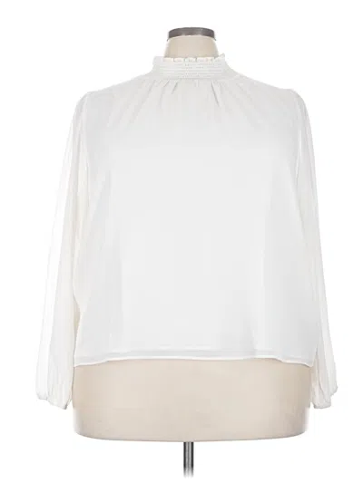 J.crew Factory Store 3/4 Sleeve Blouse In Ivory