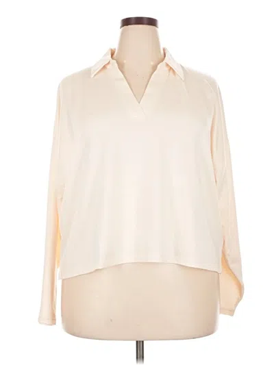 J.crew Factory Store 3/4 Sleeve Blouse In Ivory
