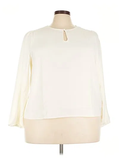 J.crew Factory Store 3/4 Sleeve Blouse In Neutral