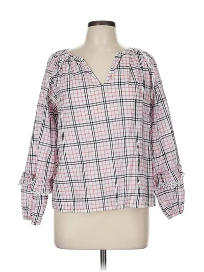 Pre-owned J.crew Factory Store 3/4 Sleeve Blouse In Pink