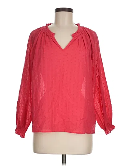 J.crew Factory Store 3/4 Sleeve Blouse In Red