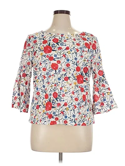 J.crew Factory Store 3/4 Sleeve Blouse In White