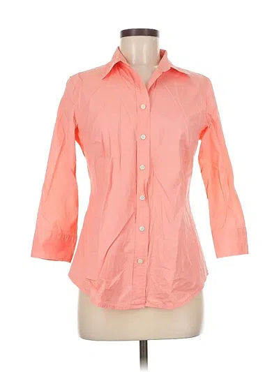 Pre-owned J.crew Factory Store 3/4 Sleeve Button Down Shirt In Orange