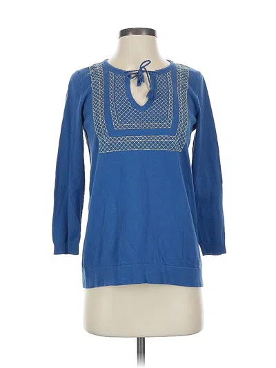 Pre-owned J.crew Factory Store 3/4 Sleeve T-shirt In Blue