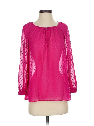 Pre-owned J.crew Factory Store 3/4 Sleeve T-shirt In Pink