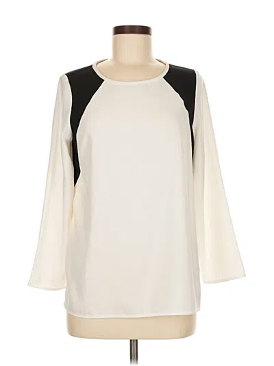 Pre-owned J.crew Factory Store 3/4 Sleeve Top Ivory Boatneck Tops In White