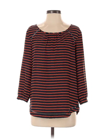 Pre-owned J.crew Factory Store 3/4 Sleeve Top Red Boatneck Tops