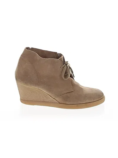 Pre-owned J.crew Factory Store Ankle Boots In Brown