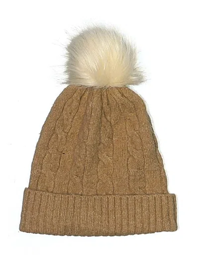 Pre-owned J.crew Factory Store Beanie Hat In Tan
