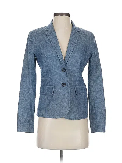 Pre-owned J.crew Factory Store Blazer Jacket In Blue