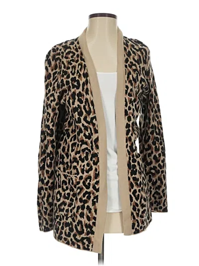 Pre-owned J.crew Factory Store Cardigan Sweater In Brown