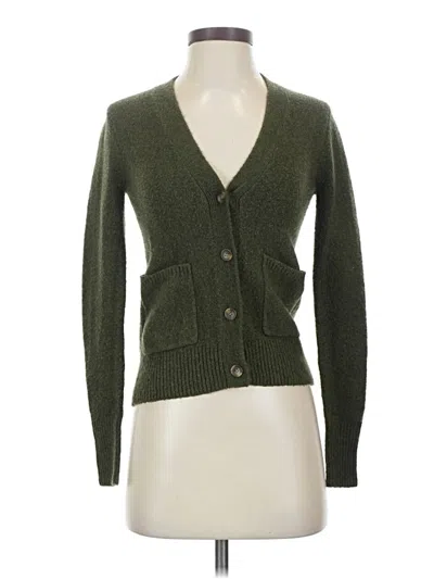 Pre-owned J.crew Factory Store Cardigan Sweater In Green