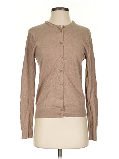 Pre-owned J.crew Factory Store Cardigan Sweater In Tan
