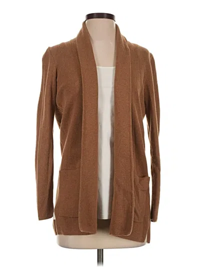 Pre-owned J.crew Factory Store Cardigan Sweater In Tan
