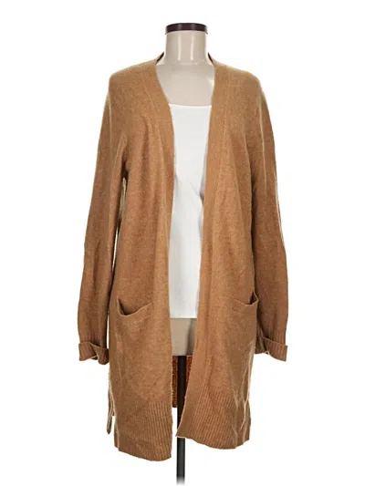 Pre-owned J.crew Factory Store Cardigan Sweater In Tan