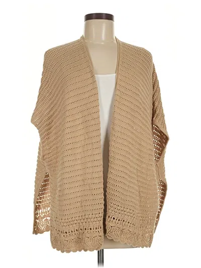 Pre-owned J.crew Factory Store Cardigan Sweater In Tan