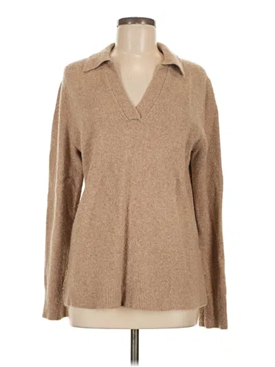 Pre-owned J.crew Factory Store Cardigan Sweater In Tan