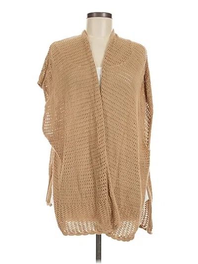 Pre-owned J.crew Factory Store Cardigan Sweater In Tan