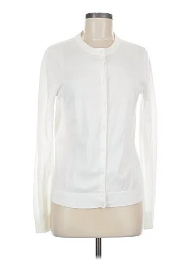 Pre-owned J.crew Factory Store Cardigan Sweater In White