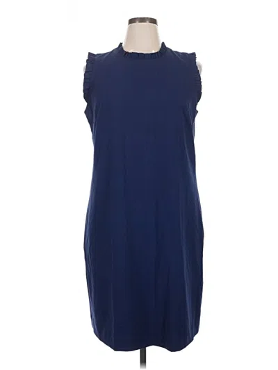 J.crew Factory Store Casual Dress In Blue