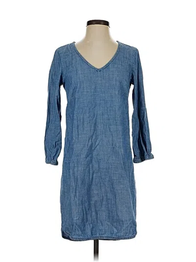 Pre-owned J.crew Factory Store Casual Dress In Blue