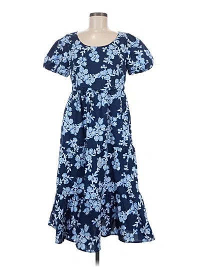 Pre-owned J.crew Factory Store Casual Dress In Blue